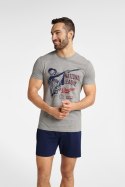 Piżama Męska Model Flair 40676-09X Melange/Navy - Henderson - XXL