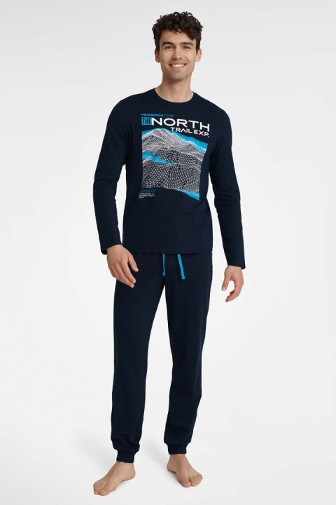 Piżama Męska Model Icicle 40953-59X Navy - Henderson - XXL