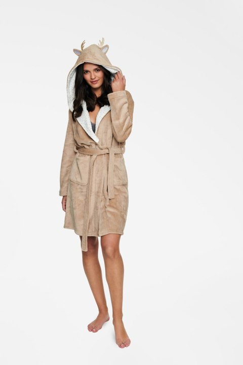 Szlafrok Damski Model Hokky 40136-84X Dark Beige - Henderson - L/XL Szlafrok Damski Model Hokky 40136-84X Dark Beige - Henderson - L/XL