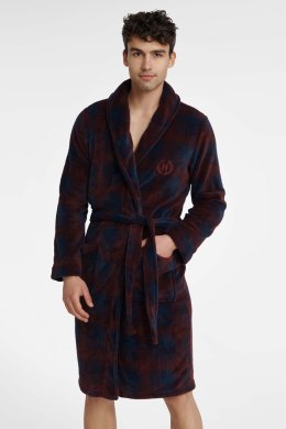 Szlafrok Męski Model Undergo 40985-83X Bordo - Henderson - XXL