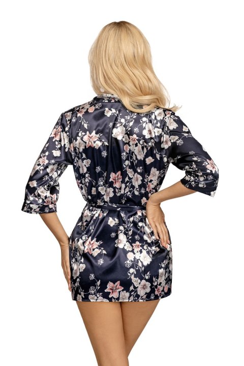 Szlafrok Peniuar Model Donatella 02 Navy - Donna - L Szlafrok Peniuar Model Donatella 02 Navy - Donna - L