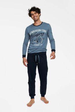 Piżama Męska Model Burn 40022-55X Blue/Black - Henderson - XXL
