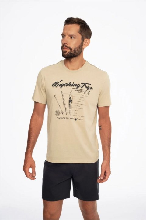 Piżama Męska Model Canoe 41283-12X Beige/Grey - Henderson - XL