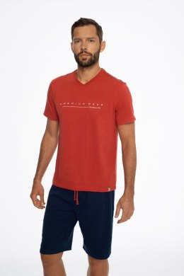 Piżama Męska Model Emmet 41290-33X Red/Navy - Henderson - M