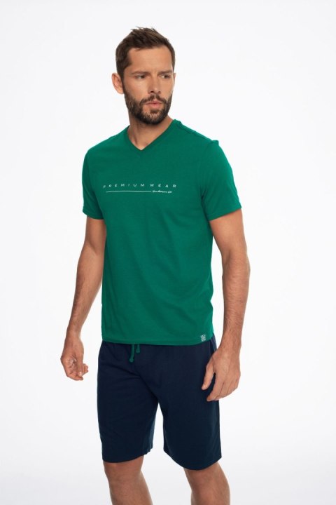 Piżama Męska Model Emmet 41290-77X Green/Navy - Henderson - XXL