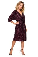 Sukienka Model MOE653 Wino - Moe - XXL Sukienka Model MOE653 Wino - Moe - XXL