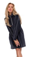 Sukienka Model MOE764 Grafit - Moe - 2XL/3XL Sukienka Model MOE764 Grafit - Moe - 2XL/3XL