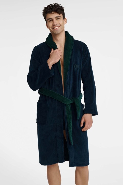 Szlafrok Męski Model Unreal 41199-59X Navy - Henderson - M