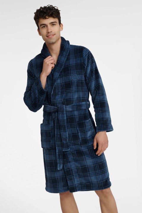 Szlafrok Męski Model Uranium 40986-59X Navy - Henderson - M