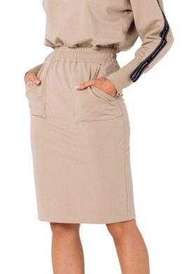 Spódnica Model MOE728 Beige - Moe - XL
