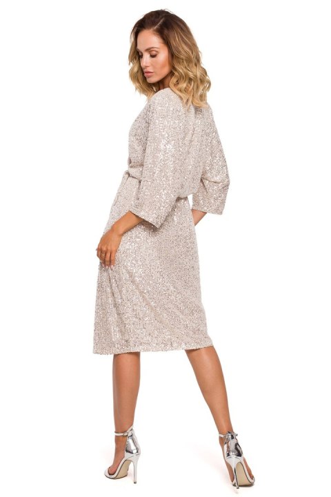 Sukienka Model MOE653 Szampan - Moe - XXL Sukienka Model MOE653 Szampan - Moe - XXL