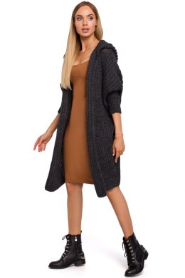 Sweter Kardigan Model MOE475 Grafit - Moe - uniwersalny