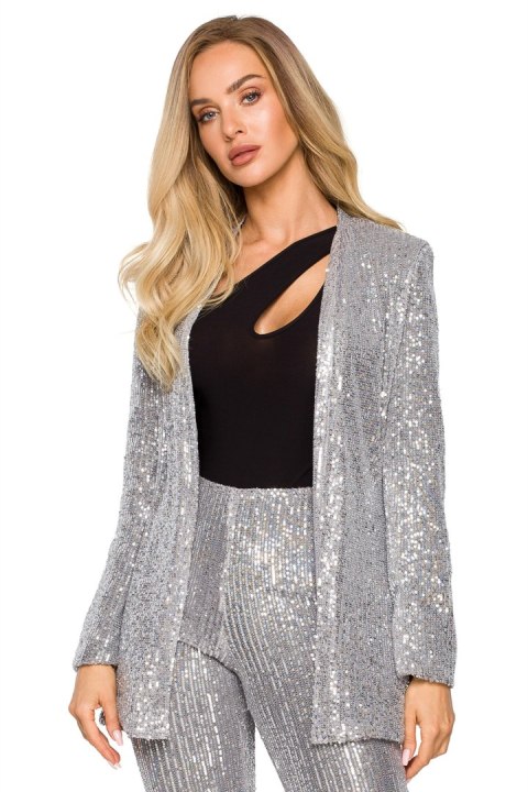 Marynarka Model MOE724 Silver - Moe - M Marynarka Model MOE724 Silver - Moe - M