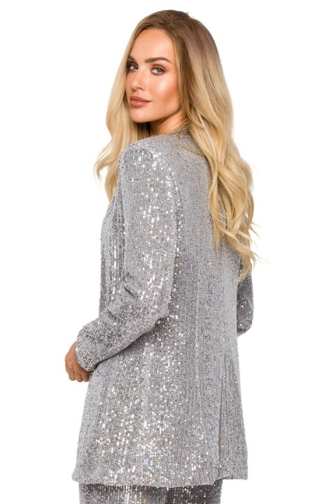 Marynarka Model MOE724 Silver - Moe - M Marynarka Model MOE724 Silver - Moe - M