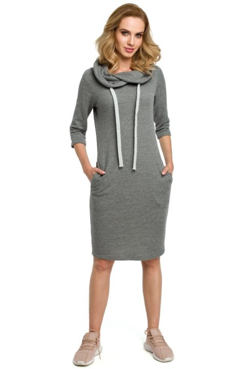 Sukienka Model MOE391 Grey - Moe - M Sukienka Model MOE391 Grey - Moe - M