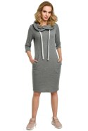 Sukienka Model MOE391 Grey - Moe - S Sukienka Model MOE391 Grey - Moe - S