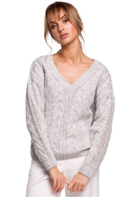 Sweter Damski Model MOE510 Grey - Moe - S/M