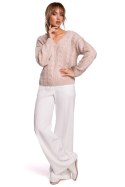 Sweter Damski Model MOE510 Powder Pink - Moe - S/M Sweter Damski Model MOE510 Powder Pink - Moe - S/M