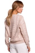 Sweter Damski Model MOE510 Powder Pink - Moe - S/M Sweter Damski Model MOE510 Powder Pink - Moe - S/M