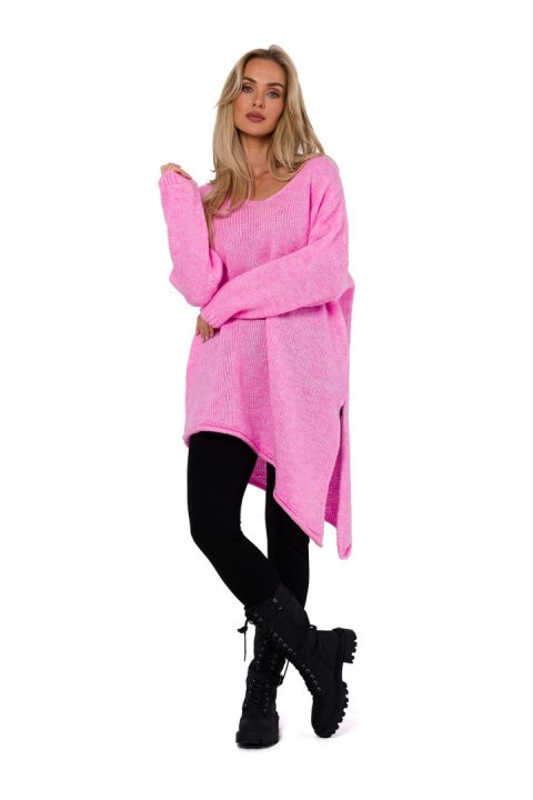 Sweter Damski Model MOE769 Pink - Moe - uniwersalny Sweter Damski Model MOE769 Pink - Moe - uniwersalny