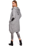 Sweter Kardigan Model MOE474 Grey - Moe - uniwersalny