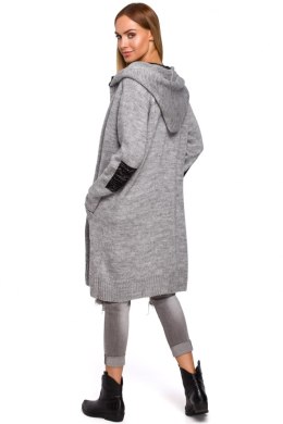 Sweter Kardigan Model MOE474 Grey - Moe - uniwersalny