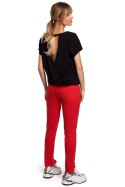 Spodnie Damskie Model MOE493 Red - Moe - s Spodnie Damskie Model MOE493 Red - Moe - s