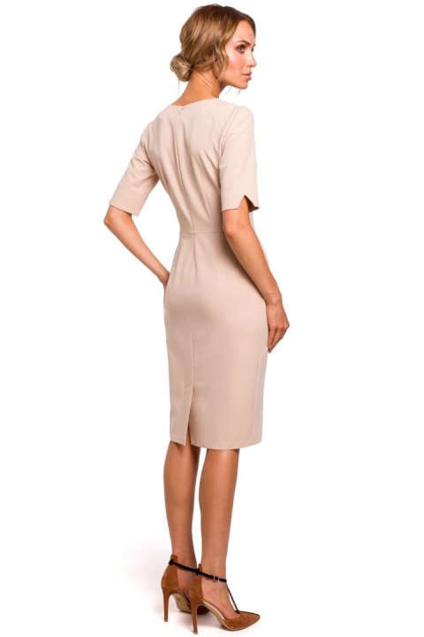 Sukienka Model MOE455 Beige - Moe - XXL Sukienka Model MOE455 Beige - Moe - XXL