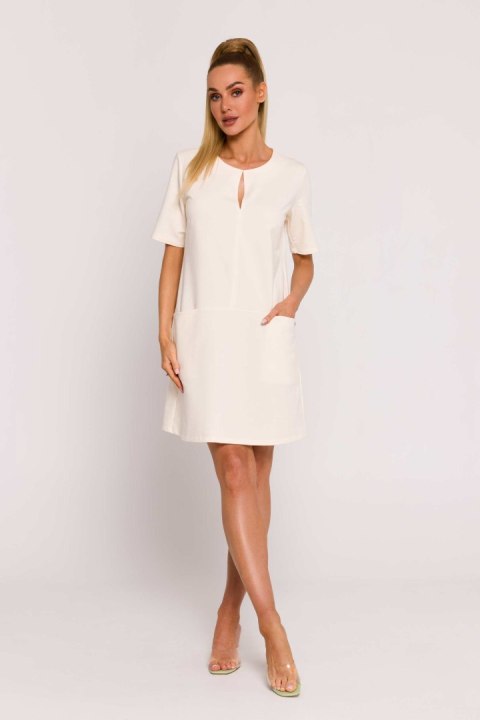 Sukienka Model MOE788 Śmietana - Moe - XXL Sukienka Model MOE788 Śmietana - Moe - XXL