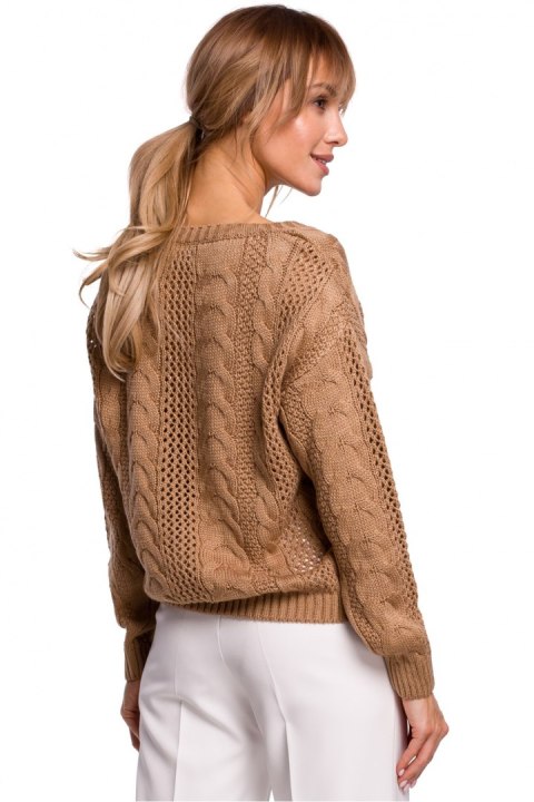 Sweter Damski Model MOE510 Beige - Moe - L/XL Sweter Damski Model MOE510 Beige - Moe - L/XL