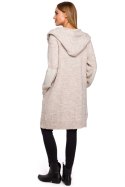 Sweter Kardigan Model MOE474 Beige - Moe - uniwersalny Sweter Kardigan Model MOE474 Beige - Moe - uniwersalny