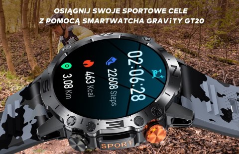 SMARTWATCH MĘSKI GRAVITY GT20-6 - AMOLED, DODATKOWY PASEK (sg024f) SMARTWATCH MĘSKI GRAVITY GT20-6 - AMOLED, DODATKOWY PASEK (sg024f)