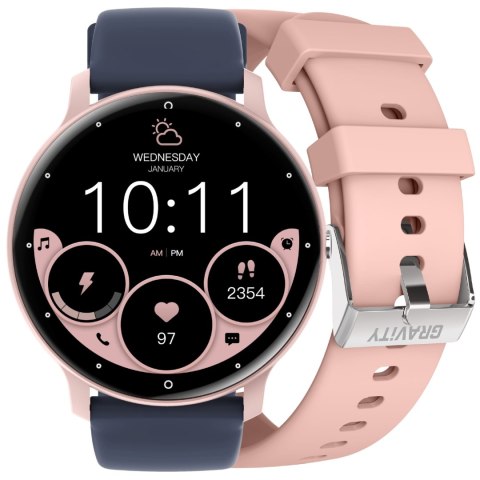 SMARTWATCH UNISEX GRAVITY GT1-7 PRO - ROZMOWY BLUETOOTH, DODATKOWY PASEK (sg027g) SMARTWATCH UNISEX GRAVITY GT1-7 PRO - ROZMOWY BLUETOOTH, DODATKOWY PASEK (sg027g)
