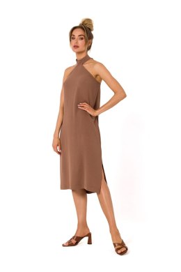 Sukienka Model MOE736 Czekolada - Moe - XXL