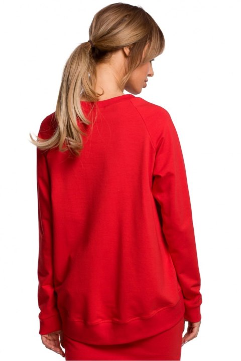 Bluza Damska Model MOE492 Red - Moe - XL Bluza Damska Model MOE492 Red - Moe - XL
