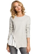 Bluzka Model MOE333 Popiel - Moe - XXL Bluzka Model MOE333 Popiel - Moe - XXL