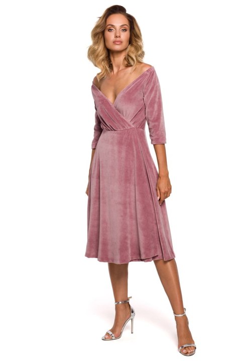 Sukienka Model MOE645 Dirty Pink - Moe - s Sukienka Model MOE645 Dirty Pink - Moe - s