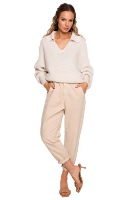 Sweter Damski Model MOE687 Kość słoniowa - Moe - S/M