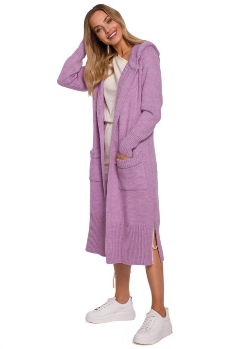 Sweter Kardigan Model MOE596 Lila - Moe - uniwersalny