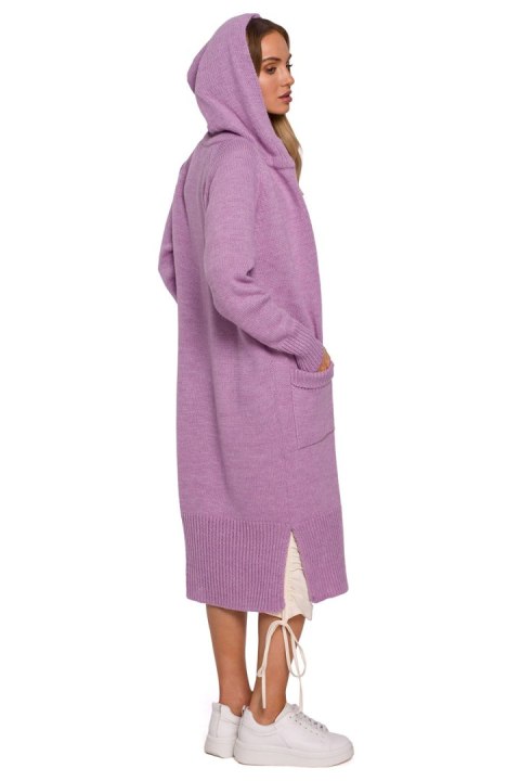 Sweter Kardigan Model MOE596 Lila - Moe - uniwersalny Sweter Kardigan Model MOE596 Lila - Moe - uniwersalny
