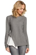 Bluzka Model MOE333 Grey - Moe - M Bluzka Model MOE333 Grey - Moe - M