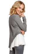 Bluzka Model MOE333 Grey - Moe - M Bluzka Model MOE333 Grey - Moe - M