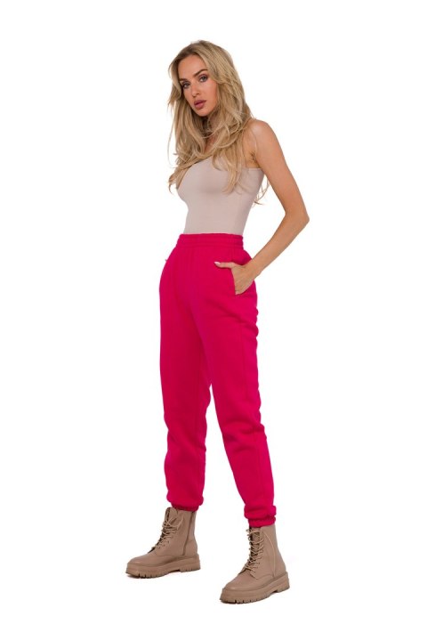 Spodnie Dresowe Model MOE760 Malina - Moe - L