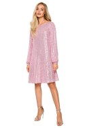 Sukienka Model MOE715 Powder Pink - Moe - XXL Sukienka Model MOE715 Powder Pink - Moe - XXL