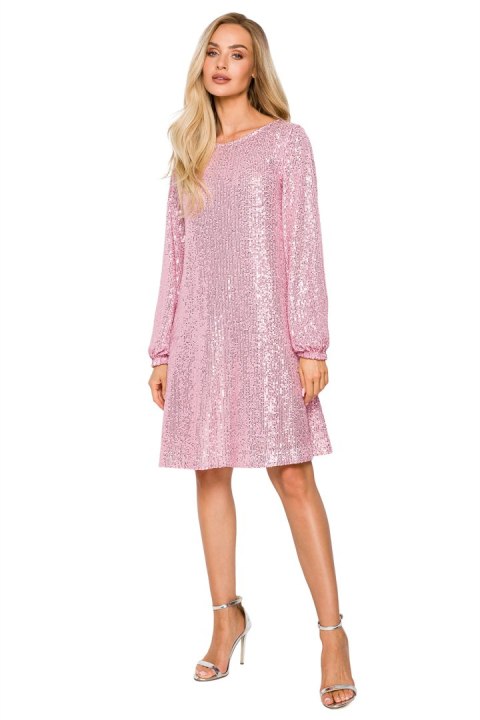 Sukienka Model MOE715 Powder Pink - Moe - XXL Sukienka Model MOE715 Powder Pink - Moe - XXL
