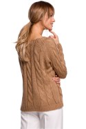 Sweter Damski Model MOE511 Beige - Moe - L/XL Sweter Damski Model MOE511 Beige - Moe - L/XL