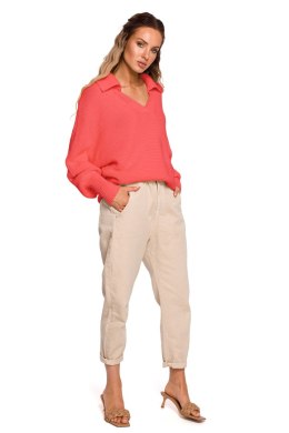Sweter Damski Model MOE687 Brzoskwinia - Moe - S/M