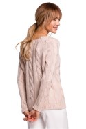Sweter Damski Model MOE511 Powder Pink - Moe - L/XL Sweter Damski Model MOE511 Powder Pink - Moe - L/XL