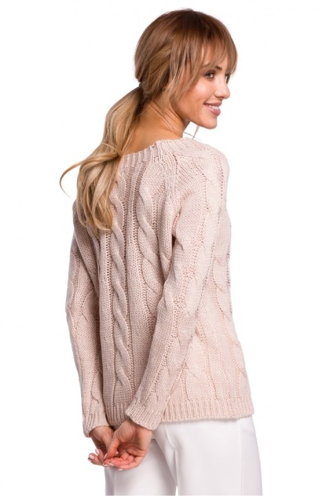 Sweter Damski Model MOE511 Powder Pink - Moe - L/XL Sweter Damski Model MOE511 Powder Pink - Moe - L/XL