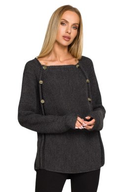 Sweter Damski Model MOE712 Grafit - Moe - S/M